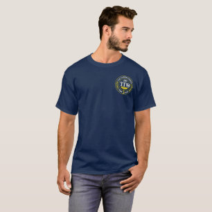 50. Jubiläum Navy-Logo-Shirt mit Front & Back T-Shirt