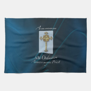 50. Jubiläum-Ordination-Jahrestag des Priesters Geschirrtuch