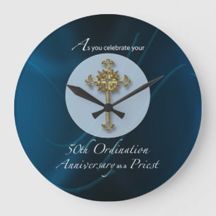 50. Jubiläum-Ordination-Jahrestag des Priesters Große Wanduhr