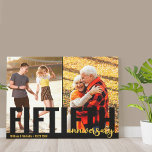 50. Jubiläum Oversized Typografy 2 Foto Leinwanddruck<br><div class="desc">Erstellen Sie Ihre eigene einzigartige 50th Wedding Anniversary Galerie eingepackt Leinwand mit 2 Ihrer Lieblingsfotos. Die Fotovorlage ist für Sie bereit, Ihre Fotos hochzuladen (die im Portrait-Format angezeigt werden) und Sie können mit Ihren Namen und Hochzeitstermin weiter personalisieren. Das Design zeichnet sich durch moderne überdimensionale Typografie und Pinselskripte in Schwarz...</div>