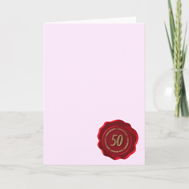 50. Jubiläum Rotwachs-Siegel Karte (Vorderseite)