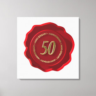 50. Jubiläum Rotwachs-Siegel Leinwanddruck