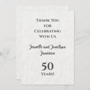 50. Jubiläum Weiße Blüte Geschmackvoll Vielen Dank Dankeskarte