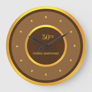 50. Jubiläums Goldrahmen & Braun Große Wanduhr
