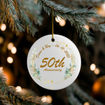 50. Jubiläums-Weihnachtsschmuck personalisiert,