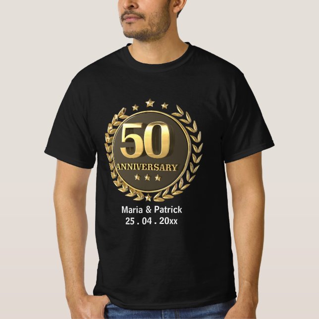 50. Jubiläumsgeschenk Männer Frauen anpassen T-Shirt (Vorderseite)
