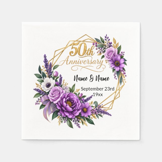 50. Jubiläumsgeschenk Serviette (Vorderseite)
