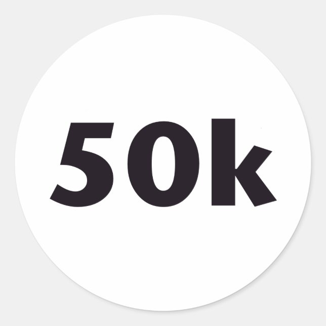 50-k-Kreis Runder Aufkleber (Vorderseite)