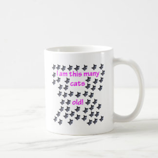 50 Katzen-Köpfe alt Kaffeetasse