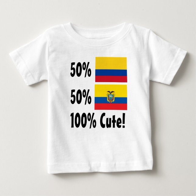 50% kolumbianischer 50% Ecuadorian 100% niedlich Baby T-shirt (Vorderseite)