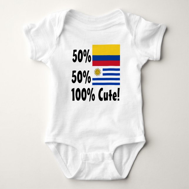 50% kolumbianischer 50% Uruguayan 100% niedlich Baby Strampler (Vorderseite)