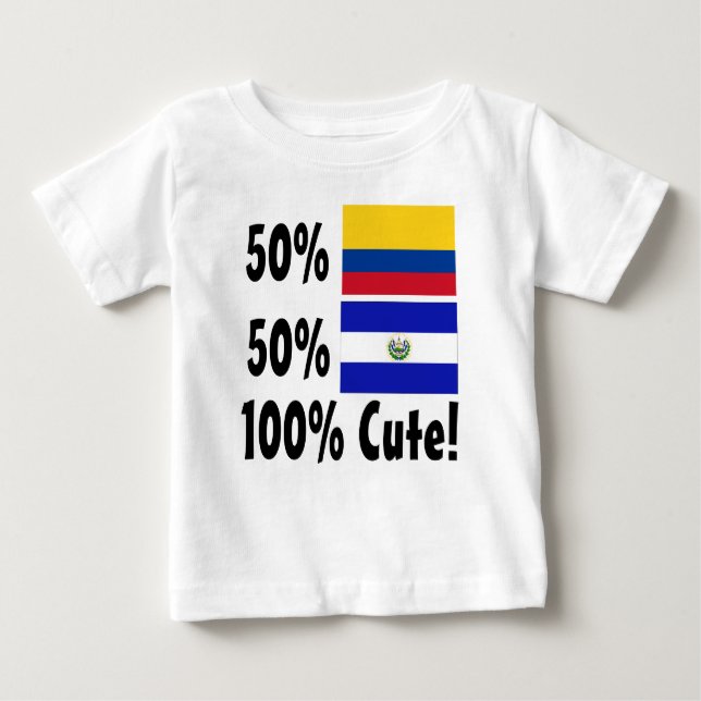50% kolumbianisches 50% Salvadorianer 100% Baby T-shirt (Vorderseite)