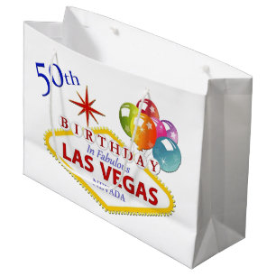 50. Las Vegas Geburtstagsgeschenktasche Große Geschenktüte
