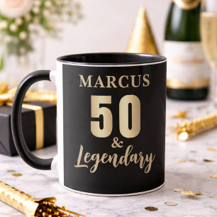50 & Legendär Gold 50. Geburtstag Tasse