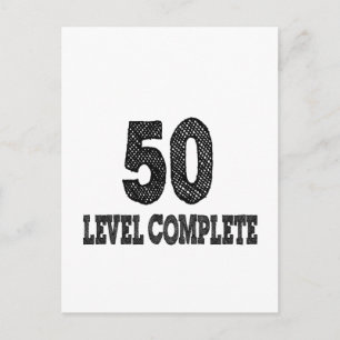 50 Level Vollpension Geburtstag Postkarte