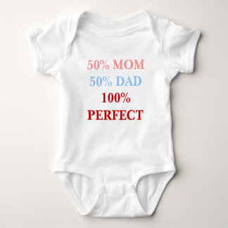 50% Mama 50% Vater 100% Perfect Baby Bodyshirt Baby Strampler