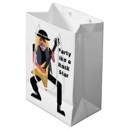 50. Mens 🎸 🤣 Rockstar Birthday Gitarre Funky Fun Mittlere Geschenktüte