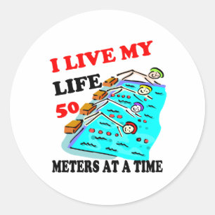 50 Meter Runder Aufkleber
