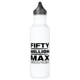 50 Millionen Max™ Black Logo Steel Wasserflasche Edelstahlflasche