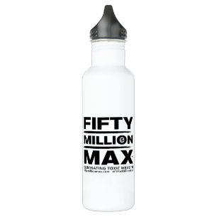 50 Millionen Max™ Black Logo Steel Wasserflasche Edelstahlflasche