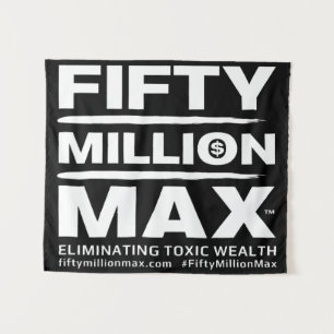 50 Millionen Max™-Stack-Logo-Wandverkleidung Wandteppich