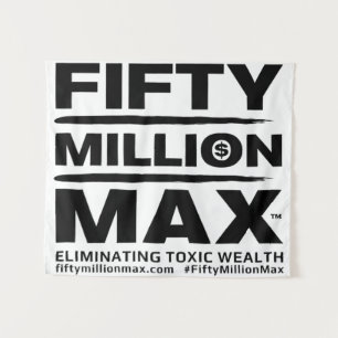 50 Millionen Max™-Stack-Logo-Wandverkleidung Wandteppich