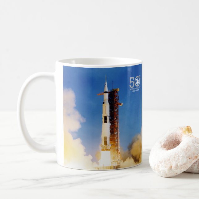 50. Mond-Landung JahrestagApollo 11, Saturn V: Kaffeetasse (Mit Donut)