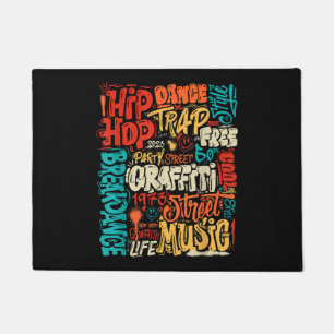 50. Music and Hip Hop Graffiti Cassette Vintag R Fußmatte