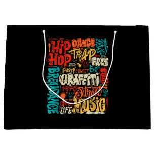 50. Music and Hip Hop Graffiti Cassette Vintag R Große Geschenktüte