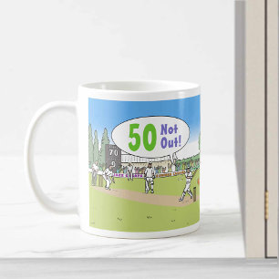 50 Nicht aus Cricket-Thema. 50. Geburtstag Kaffeetasse