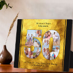 50 Nummer Foto Collage Golden Wedding Jahrestag Fotoplatte<br><div class="desc">Erstellen Sie Ihre eigene Foto-Zahlencollage für einen einzigartigen 50. Hochzeitstag. Die Fotovorlage ist für Sie Set, um Ihre Bilder hochzuladen, die automatisch aus der Zahl 50, in schwarz dargestellt. Sie können auch Ihre Namen und Ihr Hochzeitstag hinzufügen. Sie können auch die Beispielformulierung bearbeiten, wenn Sie möchten, die derzeit 50 Jahre...</div>