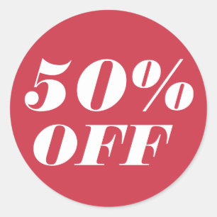 50% OFF Text anpassen Runder Aufkleber