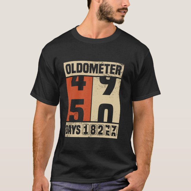 50 Oldometer 50 50 Oldometer 50. T-Shirt (Vorderseite)