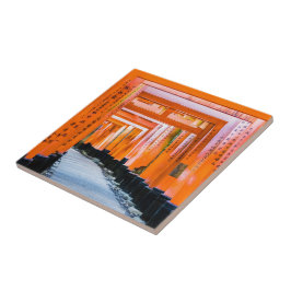 50 Orangenfarben - Senbon Torii, Kyoto Fliese