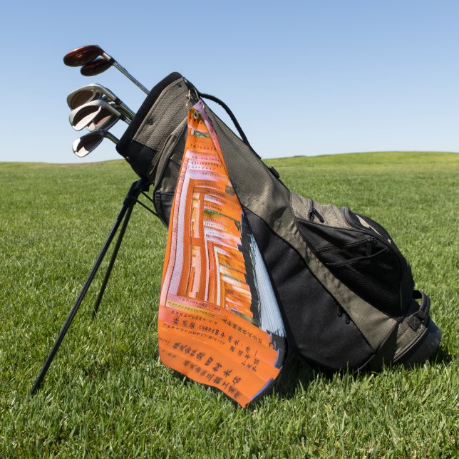 50 Orangenfarben - Senbon Torii, Kyoto Golfhandtuch (Gras)