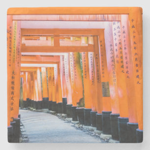 50 Orangenfarben - Senbon Torii, Kyoto Steinuntersetzer