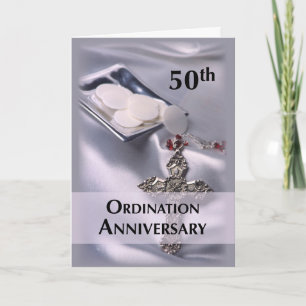 50. Ordination Jahrestag Herzlichen Glückwunsch Karte