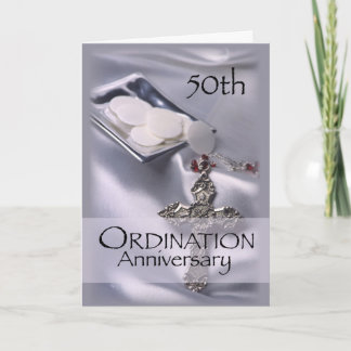 50. Ordination Jahrestag mit Cross & Hosts in Karte