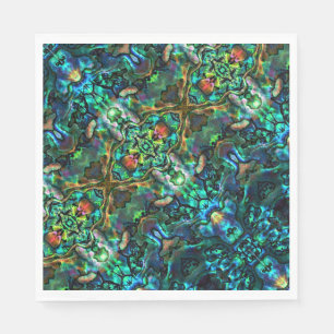 50 Paper Napkins Abalone Serviette