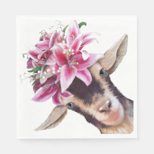 50 Paper Napkins Lily the Goat Serviette