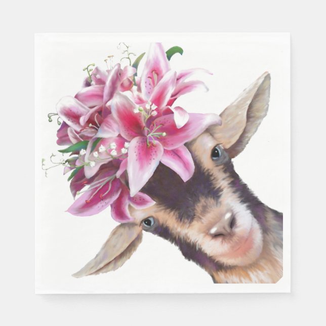 50 Paper Napkins Lily the Goat Serviette (Vorderseite)