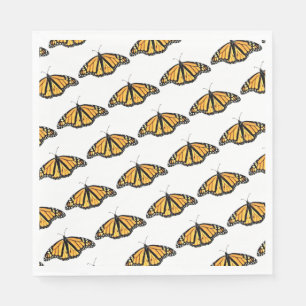 50 Paper Napkins Monarch Butterflies Serviette