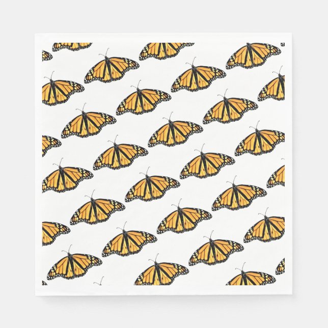 50 Paper Napkins Monarch Butterflies Serviette (Vorderseite)