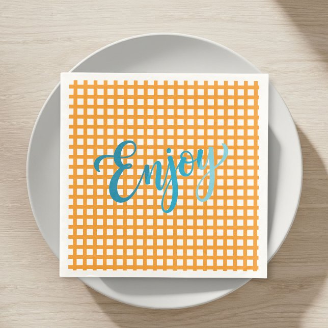 50 Paper Napkins - Nautical Checkered Pattern  Serviette (Von Creator hochgeladen)