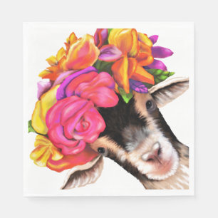 50 Paper Napkins - Posey the Goat Serviette