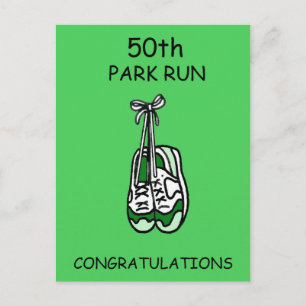50. Park Run Herzlichen Glückwunsch Postkarte