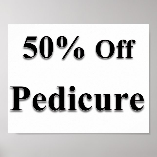 50 % Preisnachlass für Pediküre Poster (Vorne)