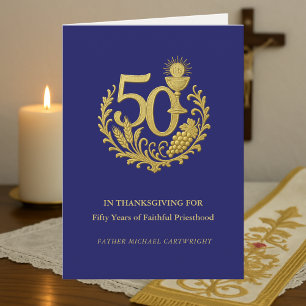 50. Priesterjubiläum Gold Karte