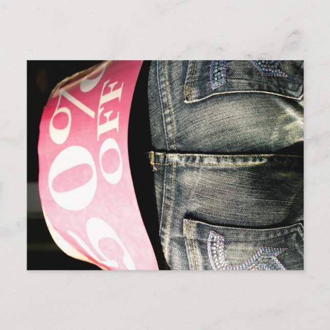 50 Prozent weniger Postkarte (Vorderseite)