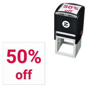 50 % Rabatt auf helle Red Sale Ticket Permastempel